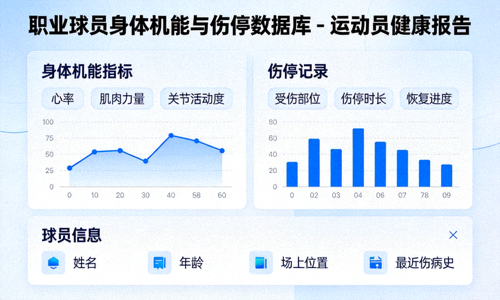 职业球员身体机能与伤停数据库 - 运动员健康报告